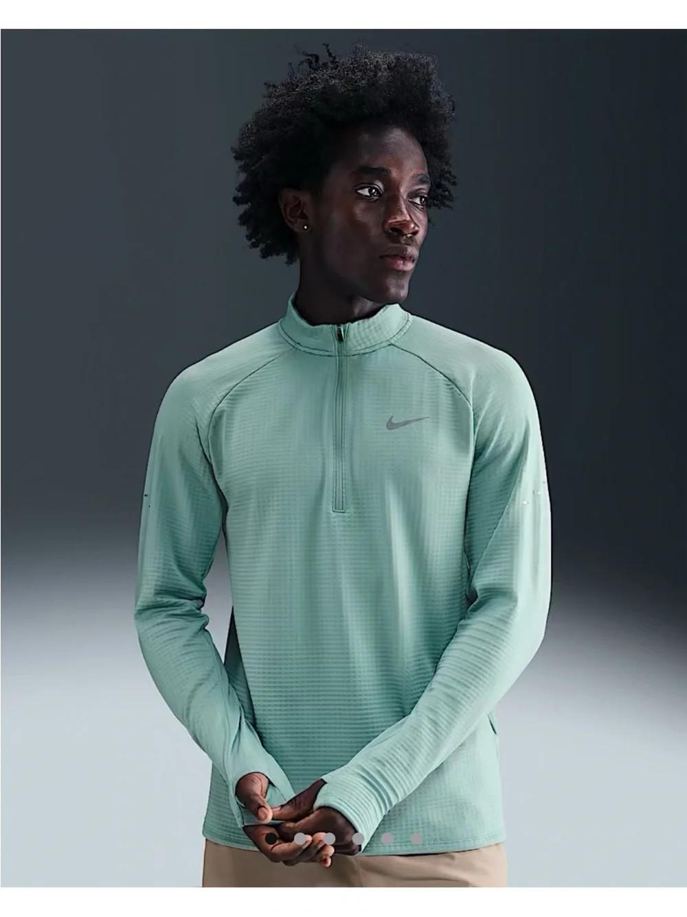 Nike Stride Men’s Therma-FIT Repel Winterized 1/2 Zip Running Top - Black